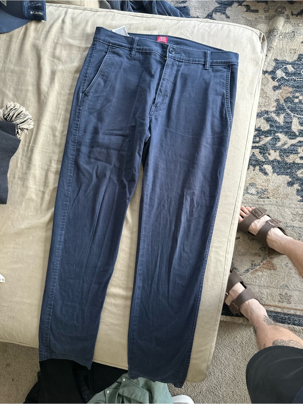 Levis Navy Blue Chino Straight-Leg Pants